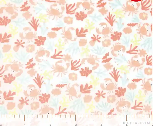 Stock Limitado VOILE CANGREJOS Y CORALES KATIA