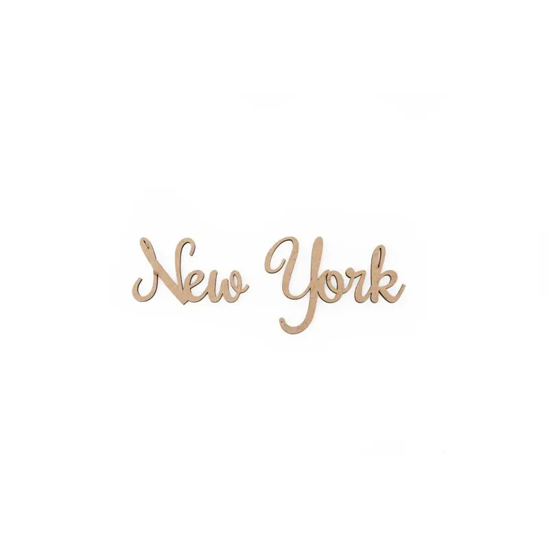 Pago Seguro SET 12 PALABRAS NEW YORK 11.9X3X0.3CM MDF
