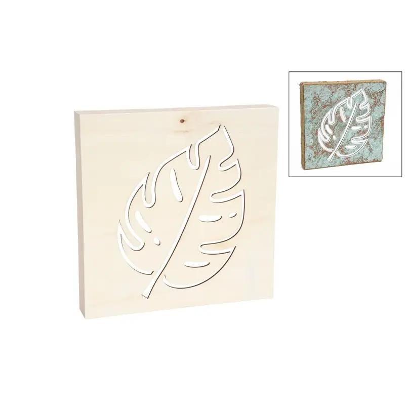 CUADRO HOJA 30X30X4.5X0.9CM No Te Lo Pierdas