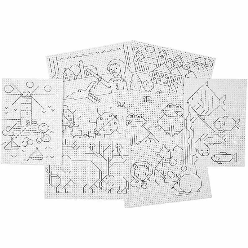 Última Versión Cartulina de diseños para punto de cruz - 8x5 hoja