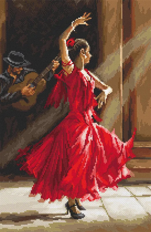 L8023 Flamenco - LETISTITCH - Kit de Punto de Cruz Tendencia