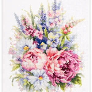 Artesanal Kit de Punto de Cruz Ramo con Peonias - Magic Needle 210-310