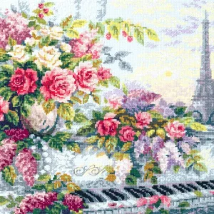 Kit de Punto de Cruz "Melodies of Paris" - 520-560 Magic Needle Oferta De Temporada