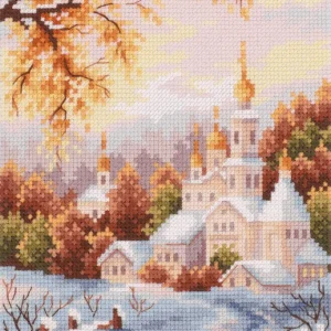 Tendencia 110-061 Snow Monastery. Kit de Punto de Cruz Magic Needle