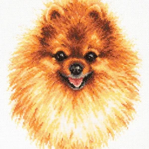 Premium 59-22 Pomeranian. Kit de Punto de Cruz Magic Needle