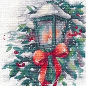 Kit de punto de cruz. Linterna de Invierno - 1525 OVEN Favorito De Clientes