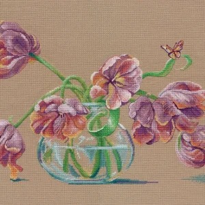 Auténtico Kit de Punto de Cruz - Un momento. Tulipanes 1518 OVEN