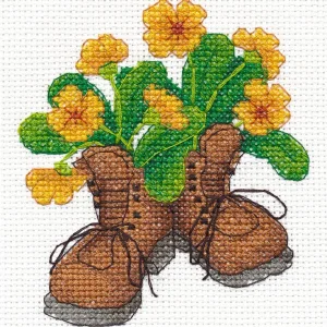 Ocasión Especial Zapatos de jardín - 1512 OVEN - Kit de punto de cruz