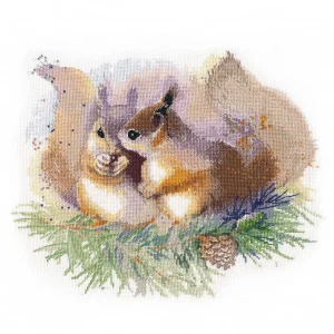 Nuevo Modelo Ardillas - 1305 OVEN - Kit de punto de cruz