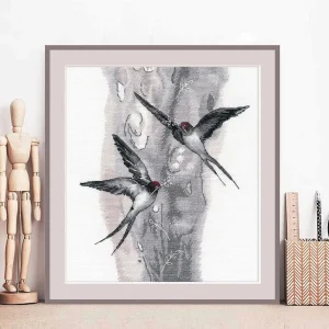 Golondrinas - 1408 OVEN - Kit de punto de cruz Entrega Rápida