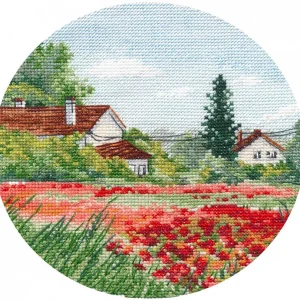 1287 Amapolas en miniatura - OVEN - Kit de punto de cruz Precio Rebajado