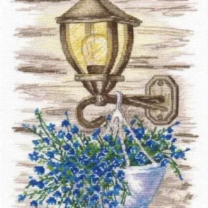 Linterna con flores - 1153 OVEN - Kit de punto de cruz Máxima Calidad