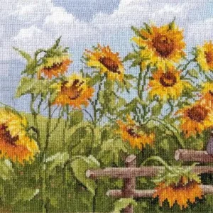 Afueras. Girasoles - 1073 OVEN - Kit de punto de cruz Súper Precio