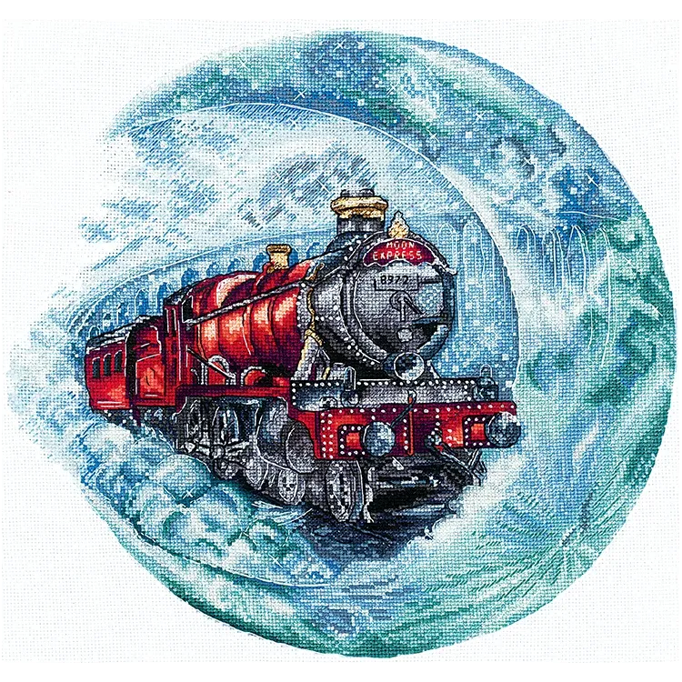 Kit de punto de cruz. El Tren de la Luna - SANL-18 Andriana Oferta De Temporada