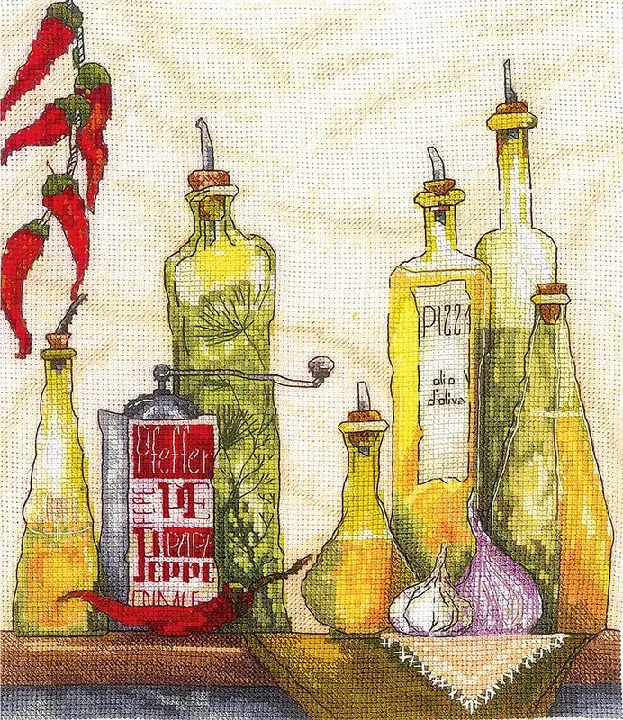 Últimas Unidades Kit de Punto de Cruz Andriana - Aceite de Especias SANP-65