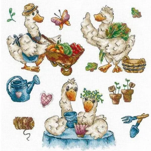 Última Versión SAMPLER. GOOSE-SUMMER RESIDENT - Andriana - Kit de punto de cruz SANS-64