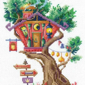 Casas en los árboles. Huésped - Andriana - Kit de punto de cruz SAND-24 Precio De Fábrica