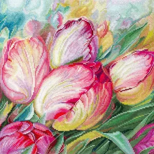 Bestseller Tulipanes - Andriana - Kit de punto de cruz SANT-16