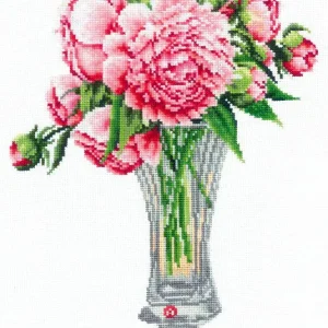 Peonías - SANP-56 Andriana - Kit de punto de cruz Oferta De Temporada