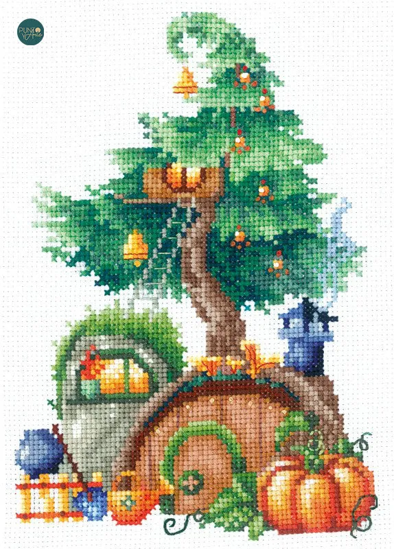 Popular Casas en los árboles. Generosa - SAND-22 Andriana - Kit de punto de cruz