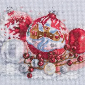Kit de punto de cruz para Navidad - Bolas navideñas RTO M921 Profesional