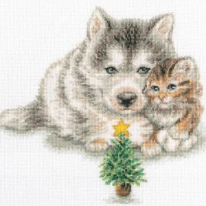 Bestseller Kit de punto de cruz Gatito y Cachorro - RTO M904 - Buenos Amigos