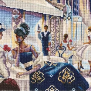 Precio De Oferta Kit de punto de cruz "Pleasant evening in the cafe" RTO M742