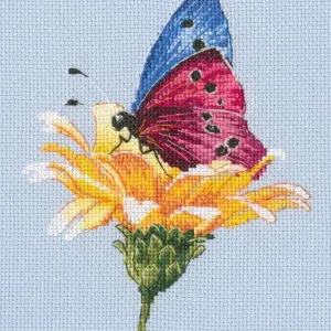 Bestseller Mariposa en la flor - M751 RTO - Kit de punto de cruz