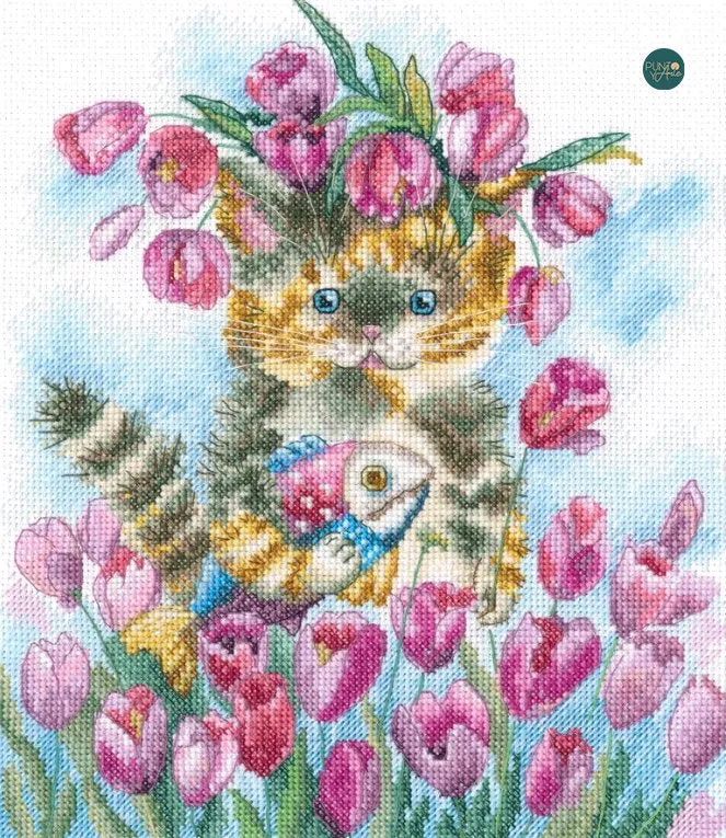 M839 Primavera de tulipán - RTO - Kit de punto de cruz Profesional