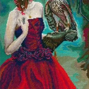 Máxima Calidad M724 Chica con halcón - RTO - Kit de punto de cruz