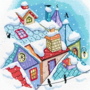 Gran Oferta M655 Invierno en los tejados - RTO - Kit de punto de cruz