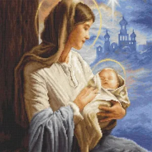 Kit de Punto de Cruz Santa María y el Niño - B617 Luca-S GOLD Oferta Flash