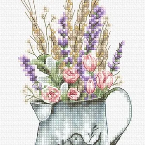 Ramo con lavanda - Luca-S B7008 - Kit de Punto de Cruz Solo Hoy