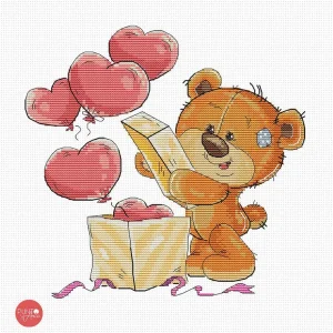 Edición Limitada B1177 Oso de peluche - Luca-S - Kit de Punto de Cruz