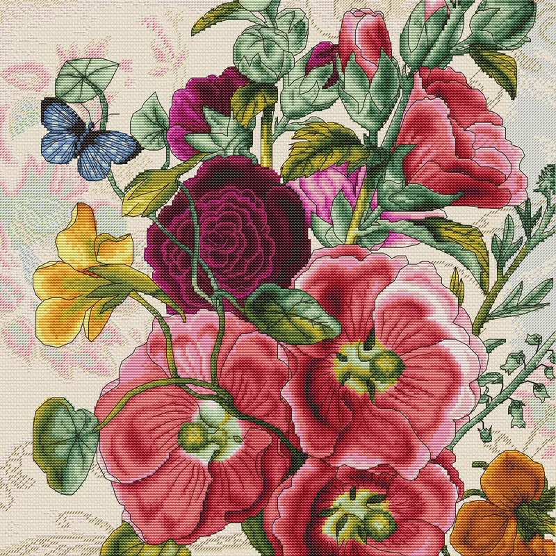 Económico B2366 Flores de verano - Luca-S - Kit de Punto de Cruz
