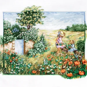 Paisaje con amapolas - BU4013 Luca-S - Kit de Punto de Cruz Precio De Fábrica