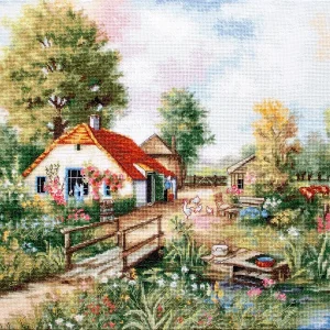 Paisaje del pueblo - BU4011 Luca-S - Kit de Punto de Cruz De Moda