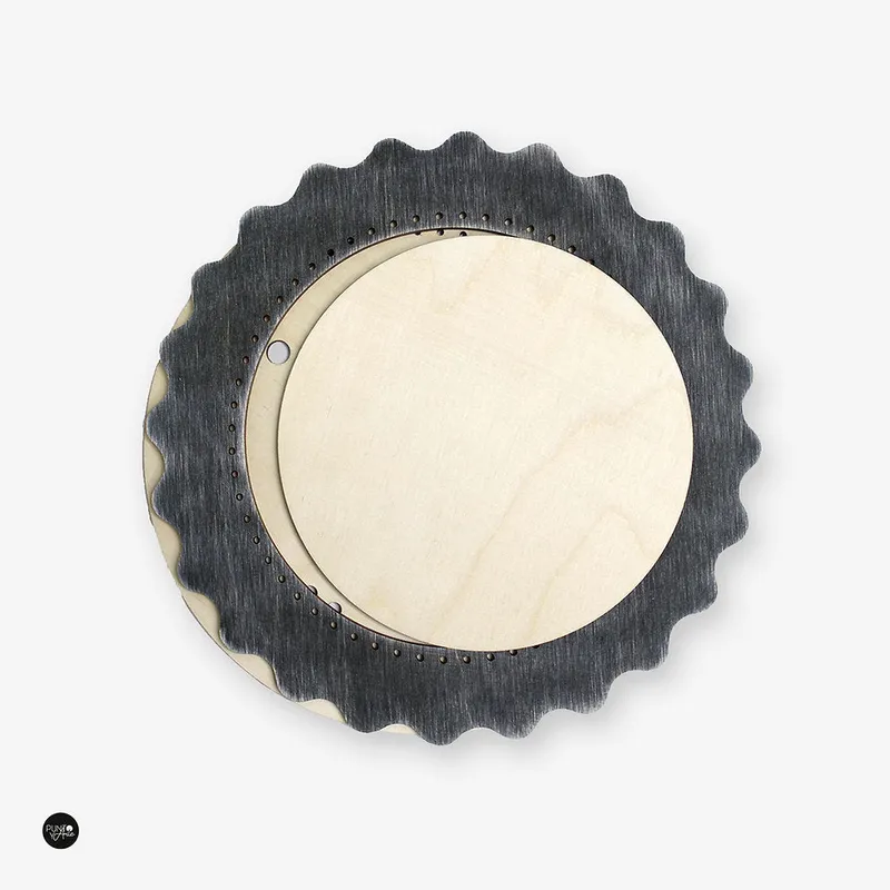 Solo Hoy OR-251 Marco CÍRCULO GRIS-AZUL - 13x13 cm - MP Studia