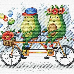 Ordena Ya Almas Gemelas. Aguacate - MP Studia - Kit de punto de cruz SM-628