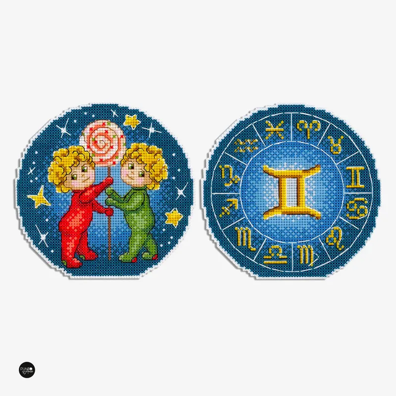 Signos del zodiaco. Géminis. - SR-694 MP Studia - Kit de punto de cruz Promoción Exclusiva
