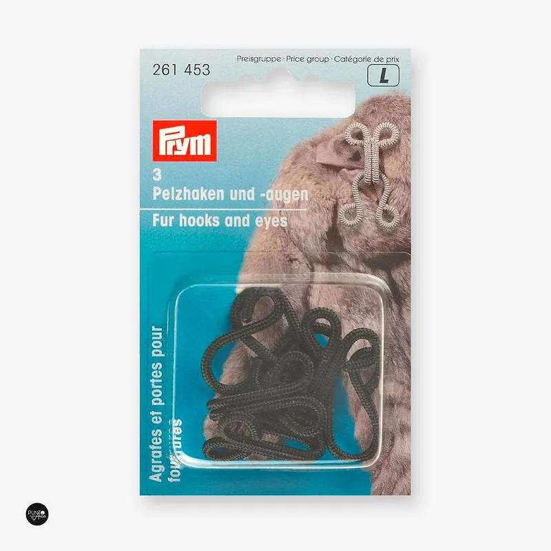 Directo De Fábrica Corchetes Para Abrigos De Pieles. Negro - Prym 261453