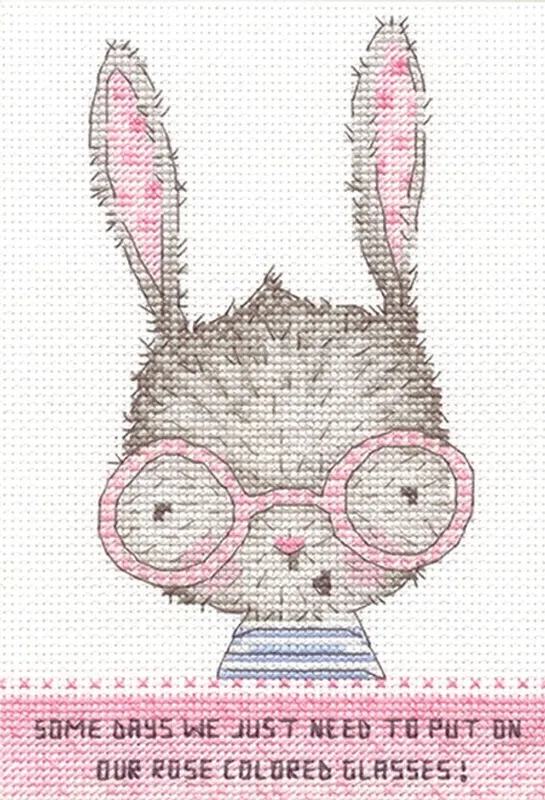 Gafas de color rosa - 70-65183 Dimensions - Kit de punto de cruz Moderno