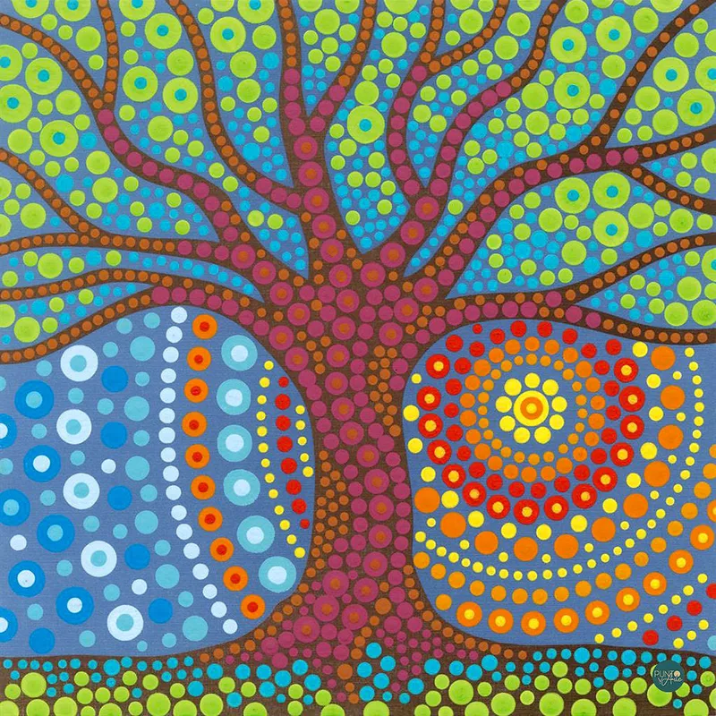 Pago Seguro Dot Painting Mystic tree - 73-91780 Dimensions - Kit de Pintura por Numero