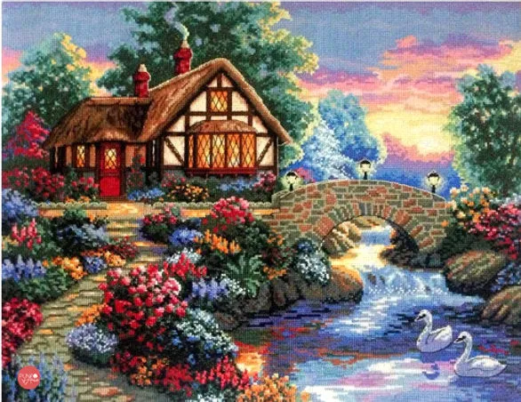 Twilight Bridge - 35172 Dimensions - Kit de punto de cruz Artesanal