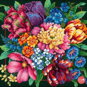 Splendor Floral - 72-120011 Dimensions - Kit de petit point Oferta De Temporada