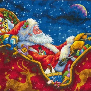 Económico El paseo de medianoche de Santa - 70-08934 Dimensions - Kit de punto de cruz