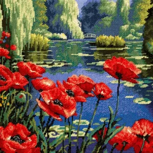 Garantía De Devolución De Dinero Amapolas del lago - 20066 Dimensions - Kit de Petit Point