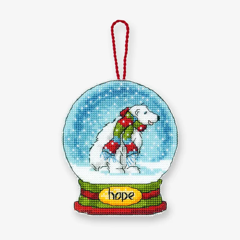 Esperanza globo de la nieve - 70-08906 Dimensions - Kit de punto de cruz Tendencia
