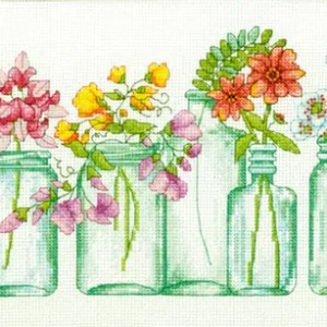 Mason Jar Lineup - 70-35310 Dimensions - Kit de punto de cruz Popular