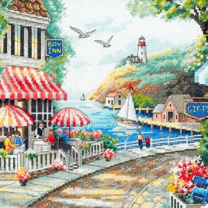 Compra Ahora Cafe By The Sea - 35157 Dimensions - Kit de punto de cruz